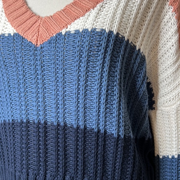 Sweater Aeropostale Oversized Knit V Neck Cropped Boxy Loose cute casual NEW - Picture 8 of 10